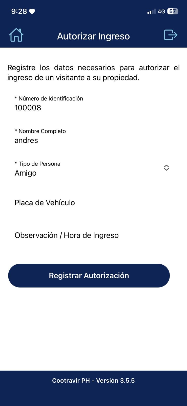 Formulario de autorización